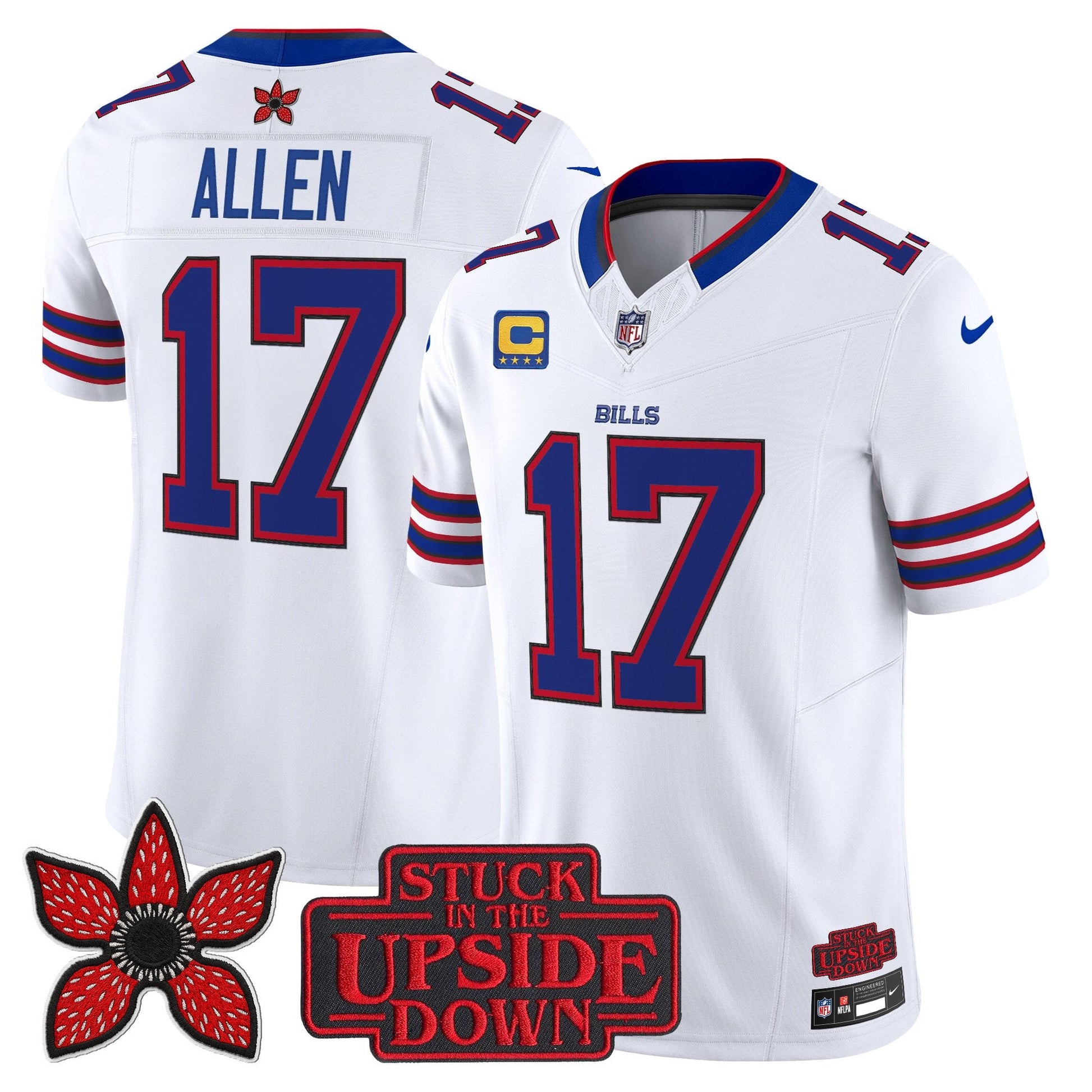 Men's Buffalo Bills 'Stranger Things Edition' Vapor Limited Jersey V2 - All Stitched