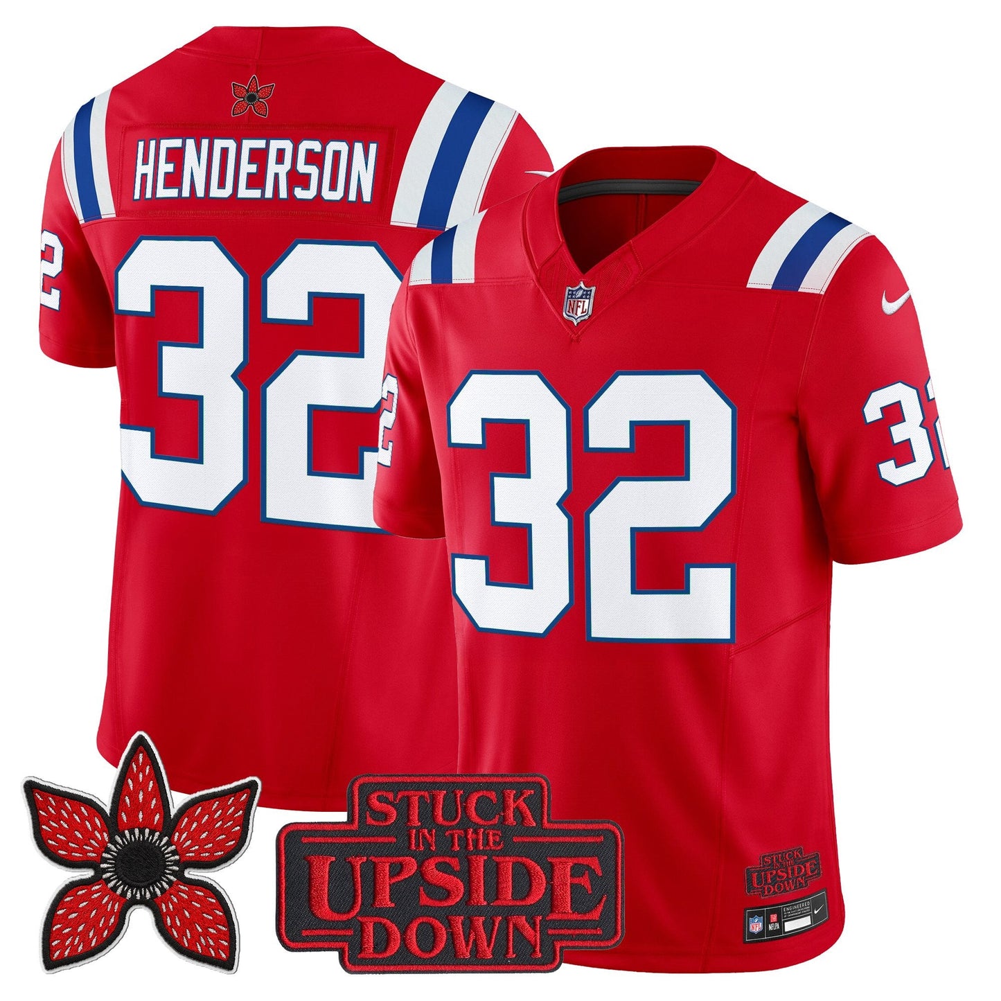 Men's New England Patriots 'Stranger Things Edition' Vapor Limited Jersey V2 - All Stitched