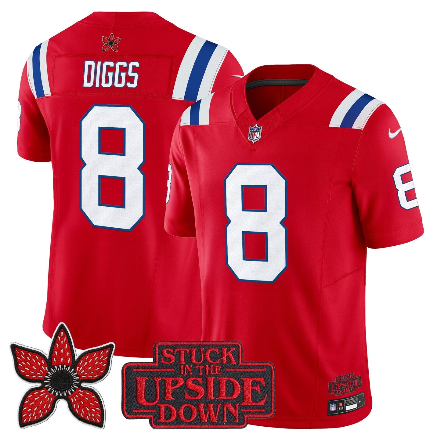 Men's New England Patriots 'Stranger Things Edition' Vapor Limited Jersey V2 - All Stitched