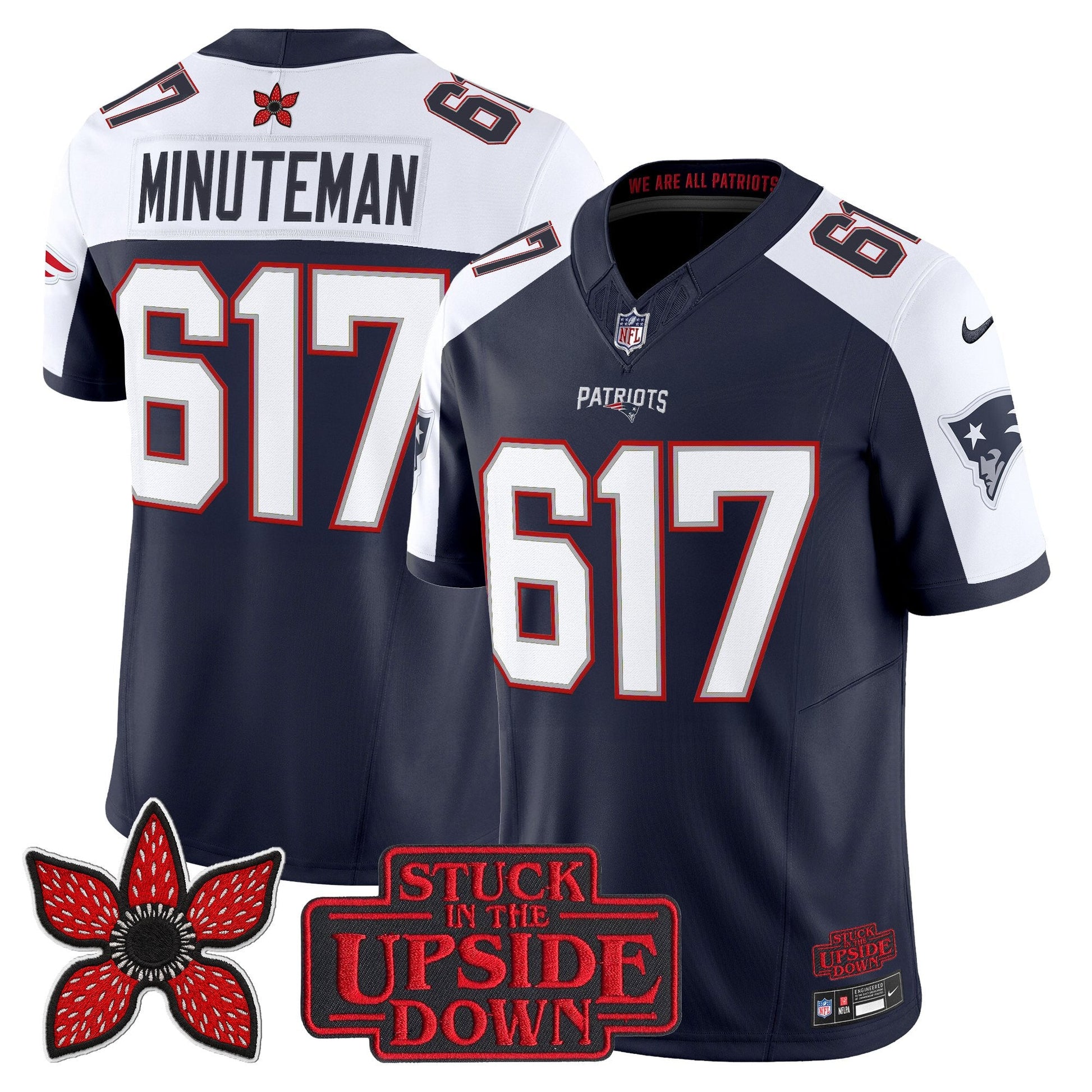 Men's New England Patriots 'Stranger Things Edition' Vapor Limited Jersey V2 - All Stitched