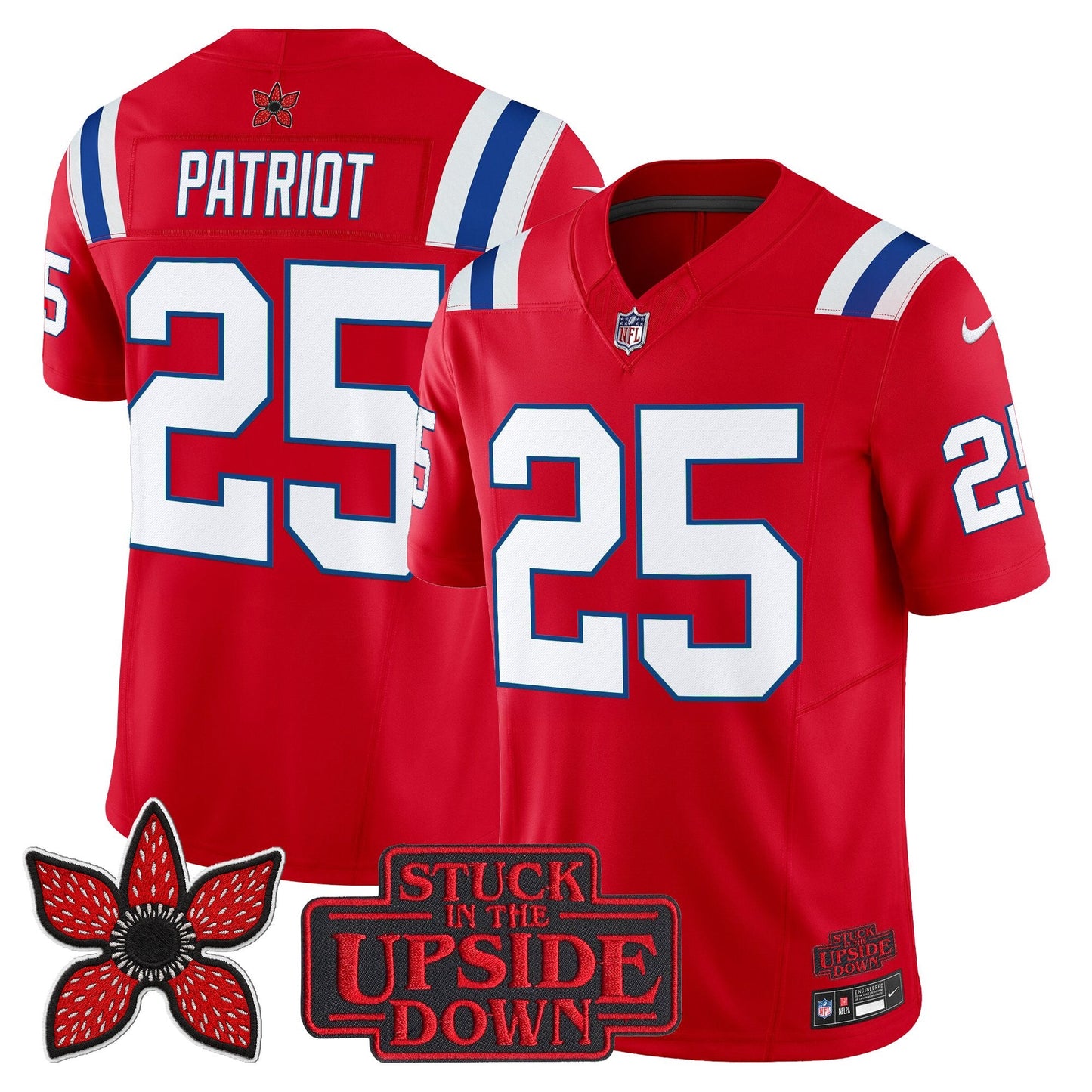 Men's New England Patriots 'Stranger Things Edition' Vapor Limited Jersey V2 - All Stitched