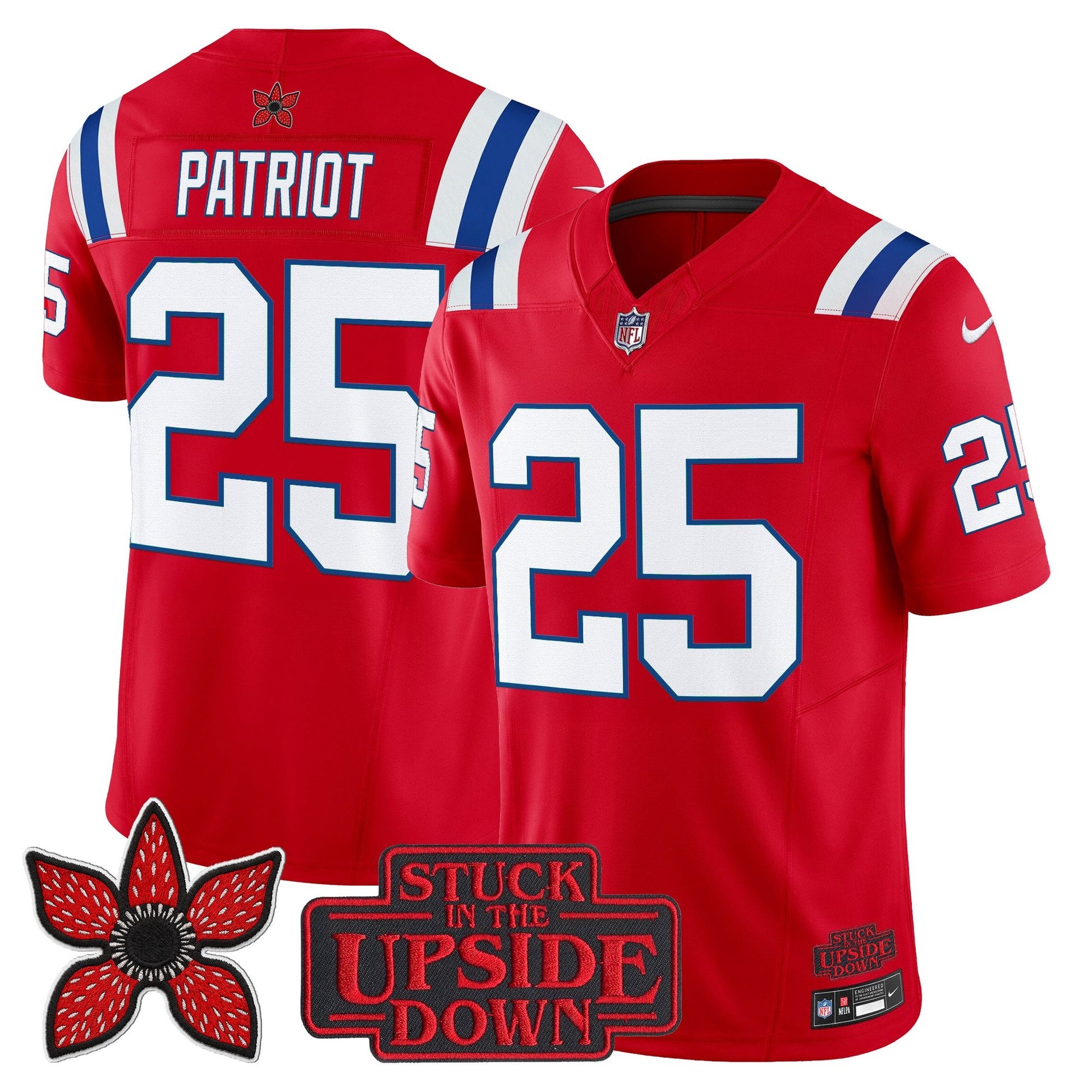 Men's New England Patriots 'Stranger Things Edition' Vapor Limited Jersey V2 - All Stitched