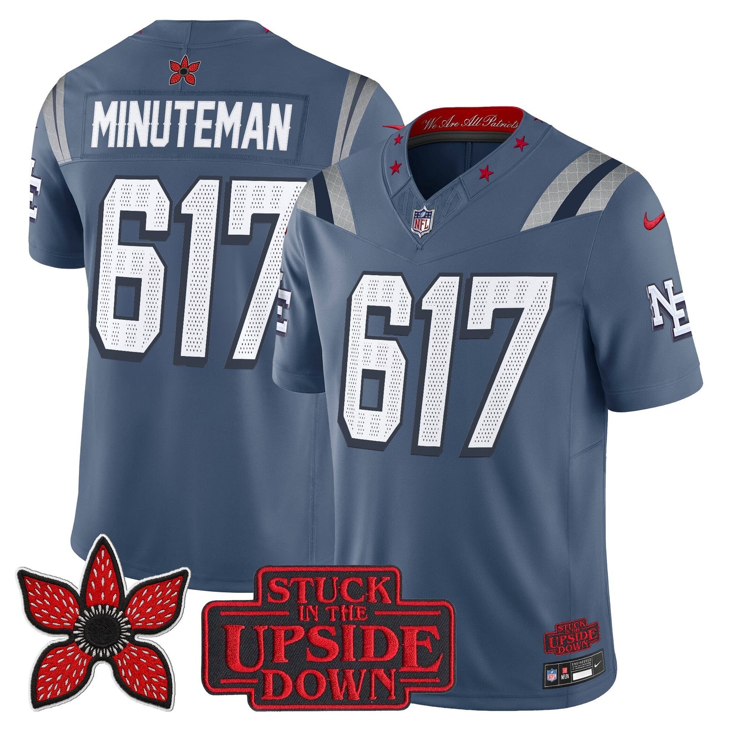 Men's New England Patriots 'Stranger Things Edition' Vapor Limited Jersey V2 - All Stitched