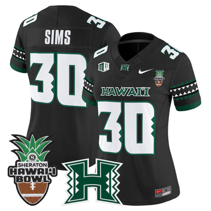 Women's Hawai'i Rainbow Warriors 2025 Hawai'i Bowl Vapor Limited Jersey - All Stitched