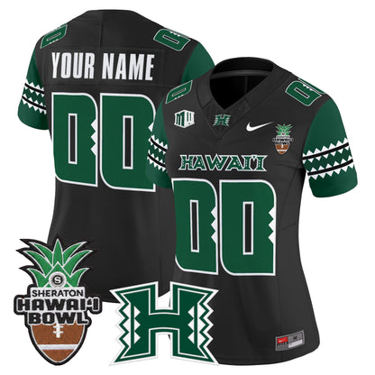 Hawai'i Rainbow Warriors 2025 Hawai'i Bowl Vapor Limited Custom Jersey - All Stitched