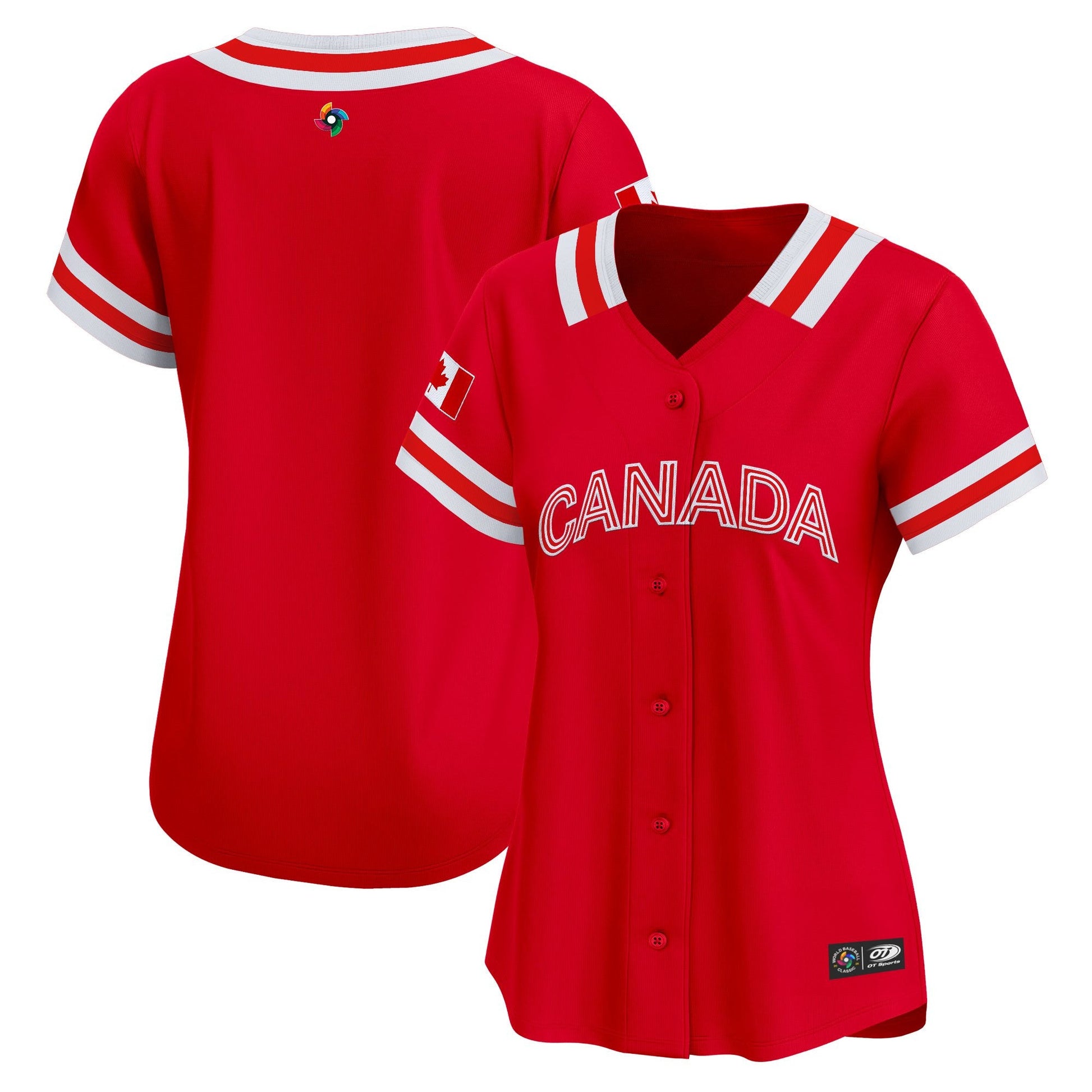 Women's Team Canada World Baseball Classic Vapor Premier Jersey - 2026 Roster (Projected Number) - All Stitched