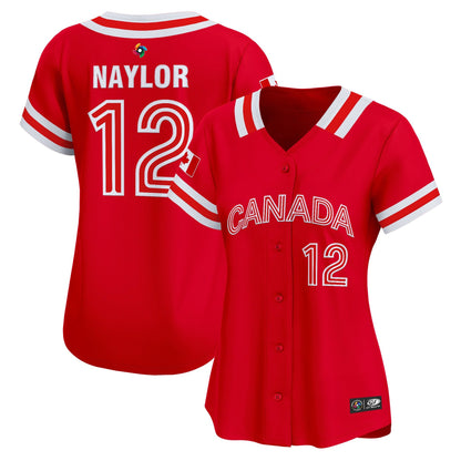 Women's Team Canada World Baseball Classic Vapor Premier Jersey - 2026 Roster (Projected Number) - All Stitched