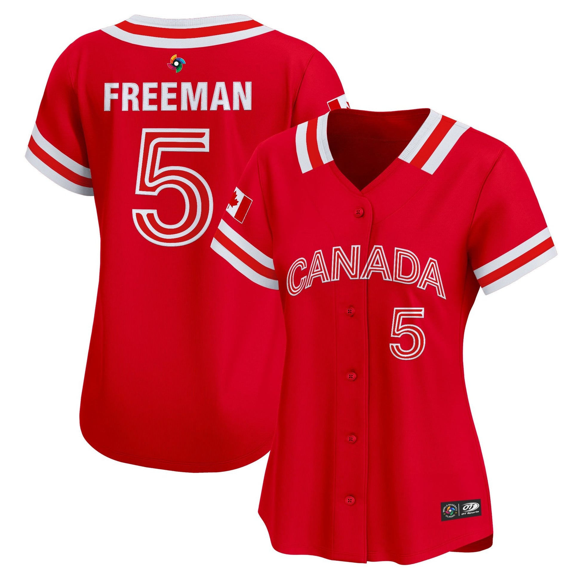 Women's Team Canada World Baseball Classic Vapor Premier Jersey - 2026 Roster (Projected Number) - All Stitched