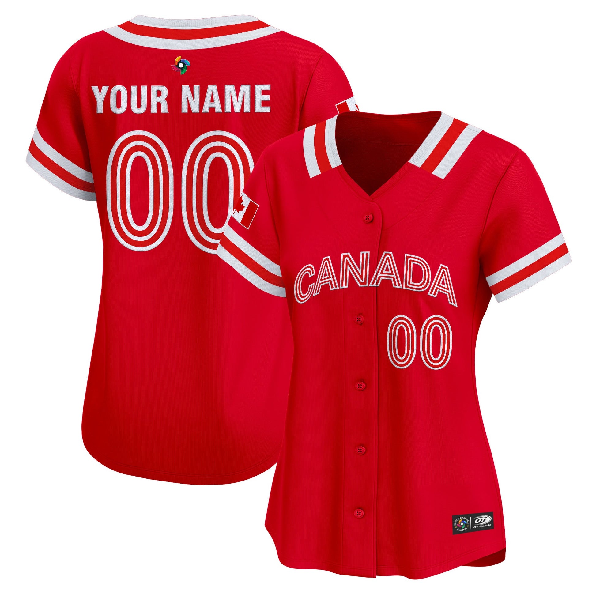 Team Canada World Baseball Classic Vapor Premier Custom Jersey - 2026 Roster (Projected Number) - All Stitched