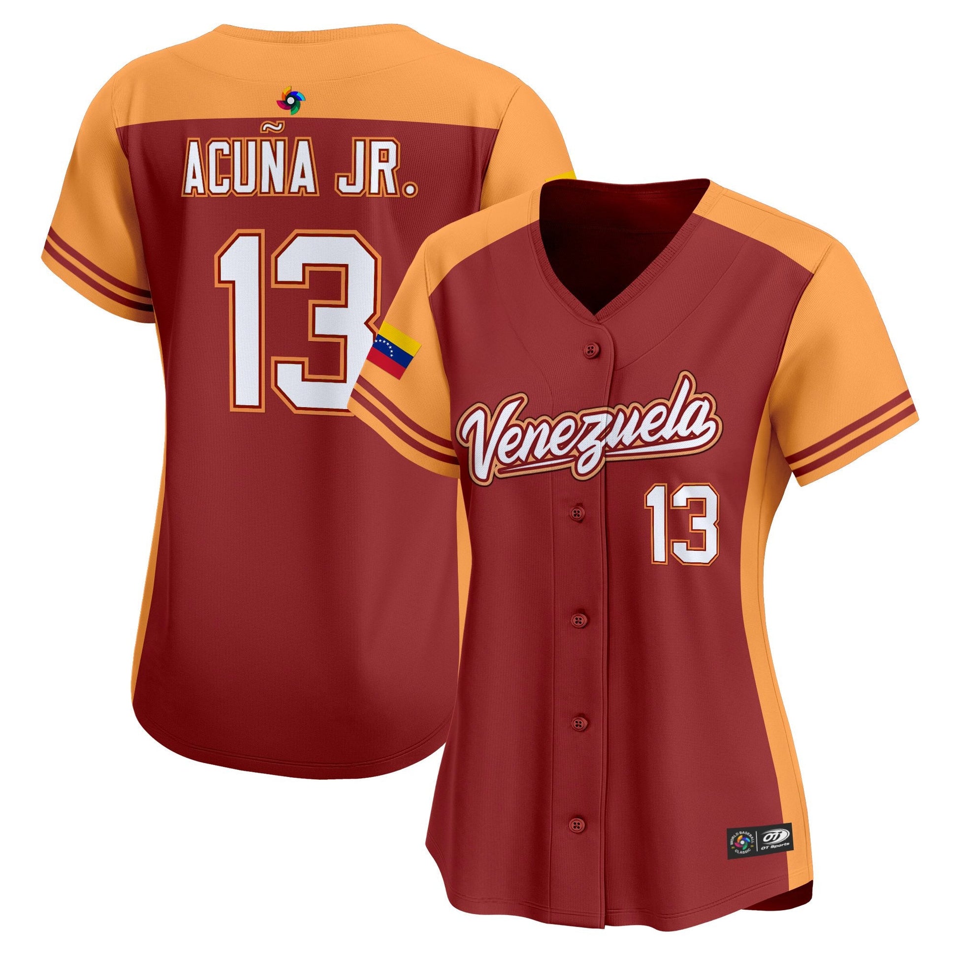 Women's Team Venezuela World Baseball Classic Vapor Premier Jersey - 2026 Roster - All Stitched
