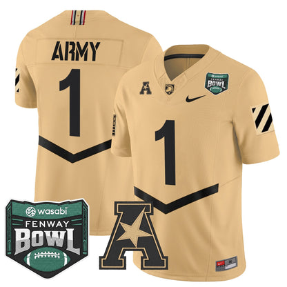 Men's Army Black Knights 2025 Fenway Bowl Vapor Limited Jersey - All Stitched