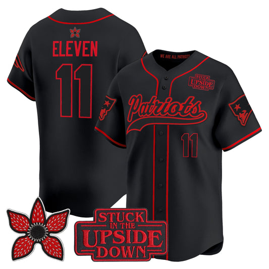 Men's New England Patriots 'Stranger Things Edition' Vapor Baseball Jersey - All Stitched