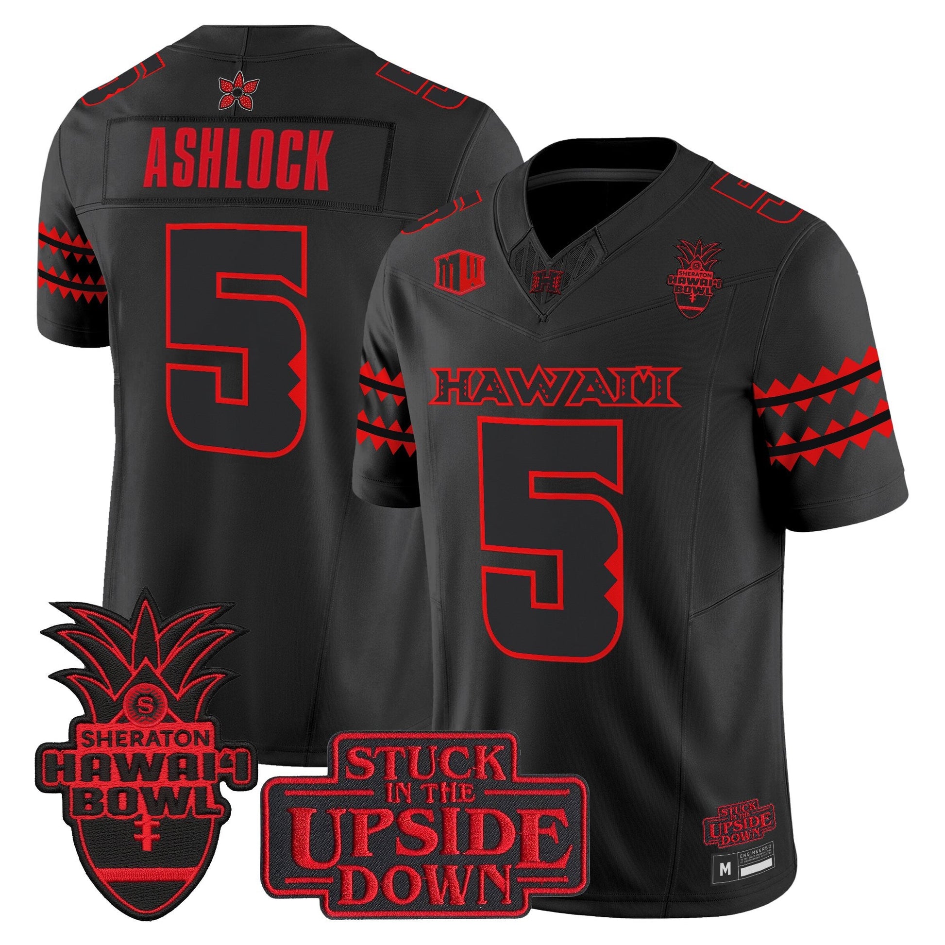 Hawai'i Rainbow Warriors 'Stranger Things Edition' Vapor Limited Jersey - 2025 Hawai'i Bowl Patch - All Stitched