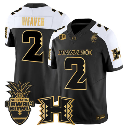 Men's Hawai'i Rainbow Warriors 2025 Hawai'i Bowl Gold Vapor Limited Jersey - All Stitched