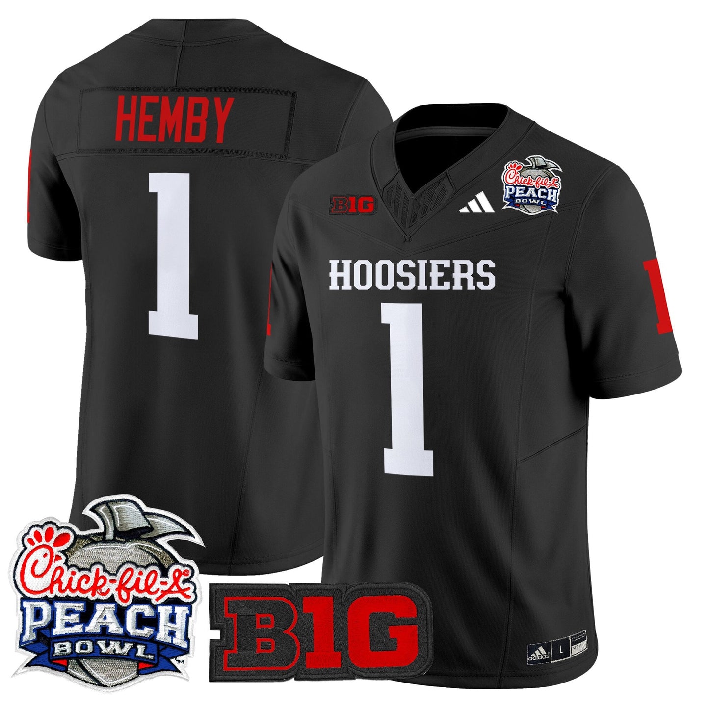 Men's Indiana Hoosiers 2026 Peach Bowl Vapor Limited Jersey - All Stitched