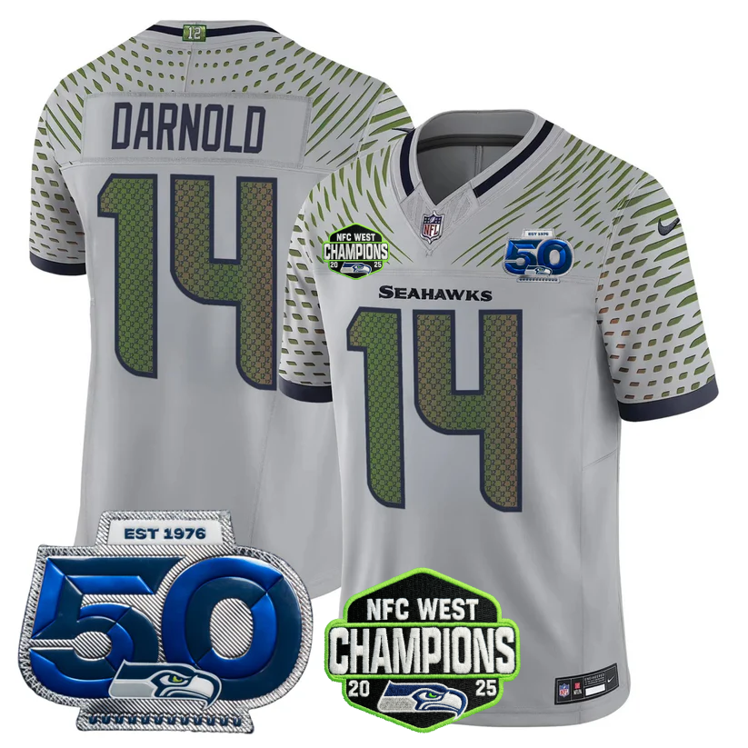 SEA 2026 NFC West Champions Limited Jersey - 50th Season Patch - All Stitched n2