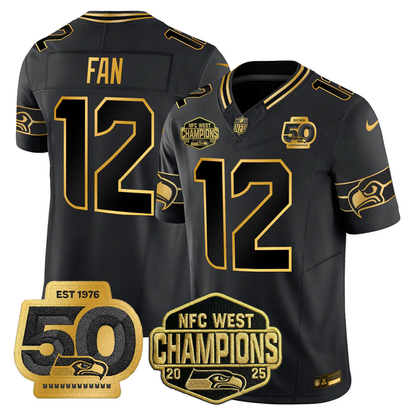 SEA 2026 NFC West Champions Limited Jersey - 50th Season Patch - All Stitched