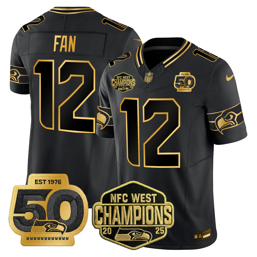 SEA 2026 NFC West Champions Limited Jersey - 50th Season Patch - All Stitched n2