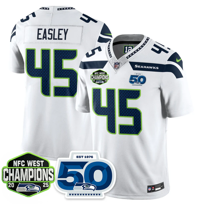 SEA 2026 NFC West Champions Limited Jersey - 50th Season Patch - All Stitched