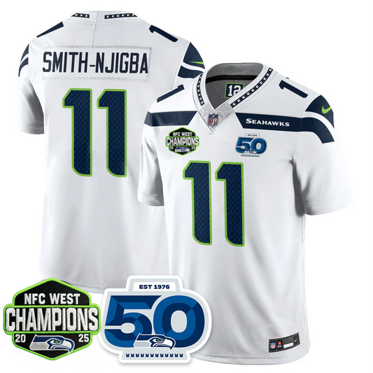 SEA 2026 NFC West Champions Limited Jersey - 50th Season Patch - Stitched