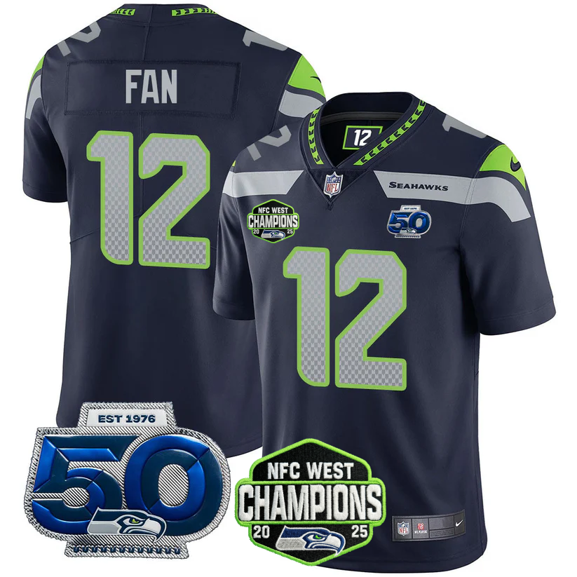 SEA 2026 NFC West Champions Limited Jersey - 50th Season Patch - All Stitched