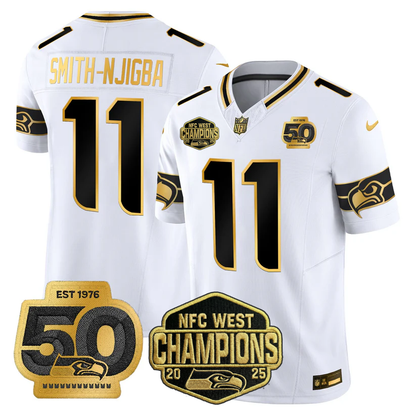 SEA 2026 NFC West Champions Limited Jersey - 50th Season Patch - All Stitched