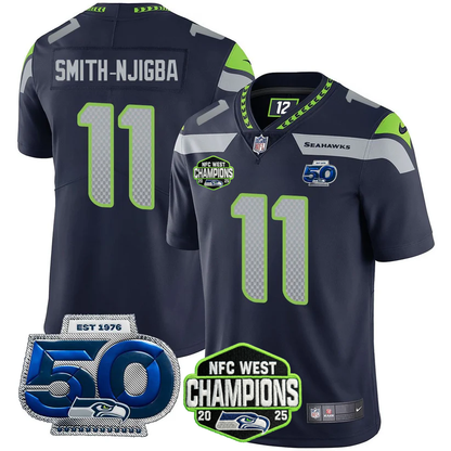 SEA 2026 NFC West Champions Limited Jersey - 50th Season Patch - All Stitched