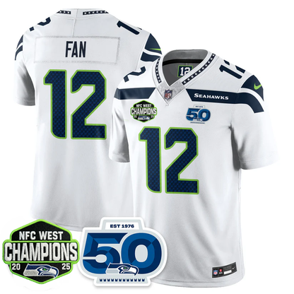 SEA 2026 NFC West Champions Limited Jersey - 50th Season Patch - All Stitched