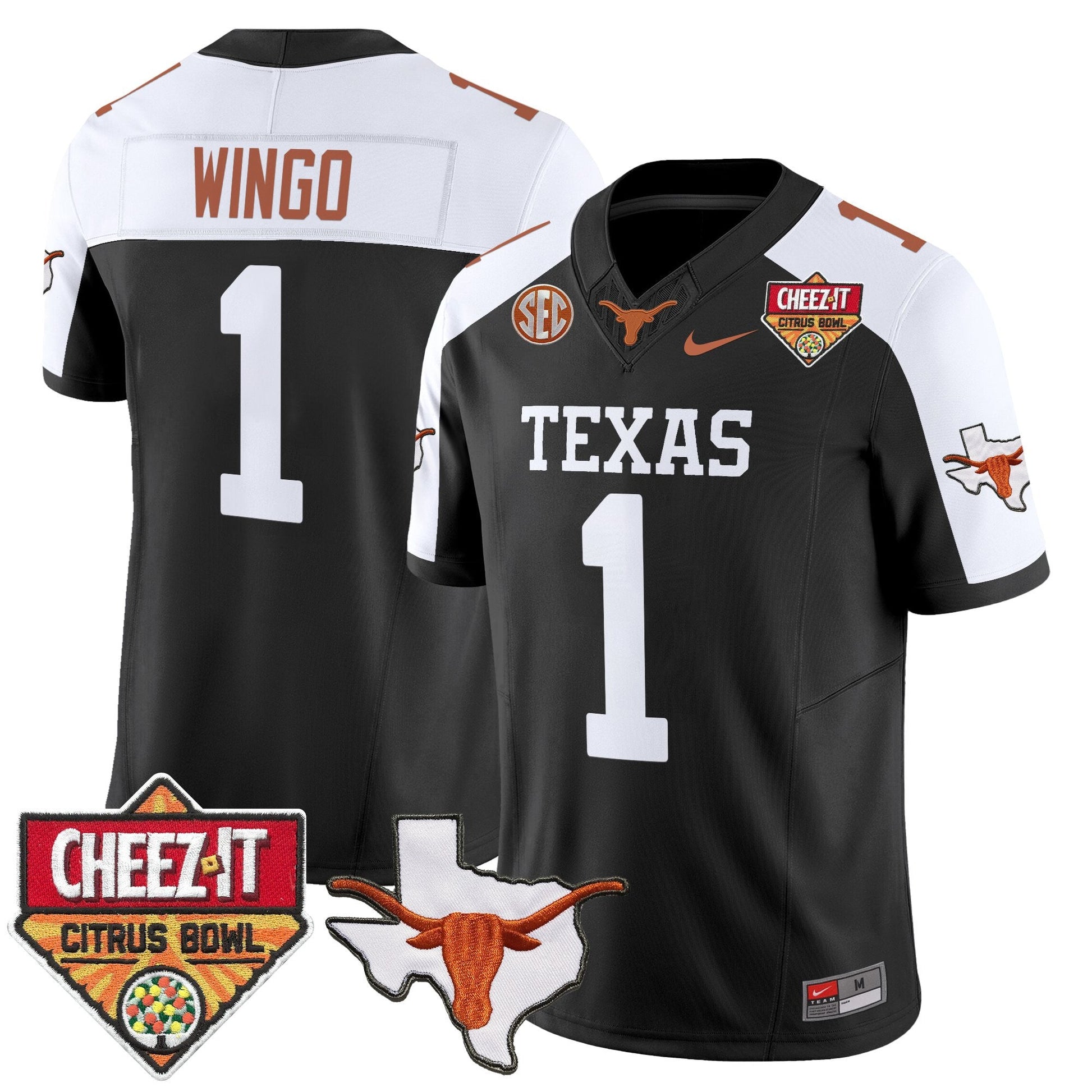 Men's Texas Longhorns 2025 Cheez-It Citrus Bowl Patch Vapor Limited Jersey - All Stitched