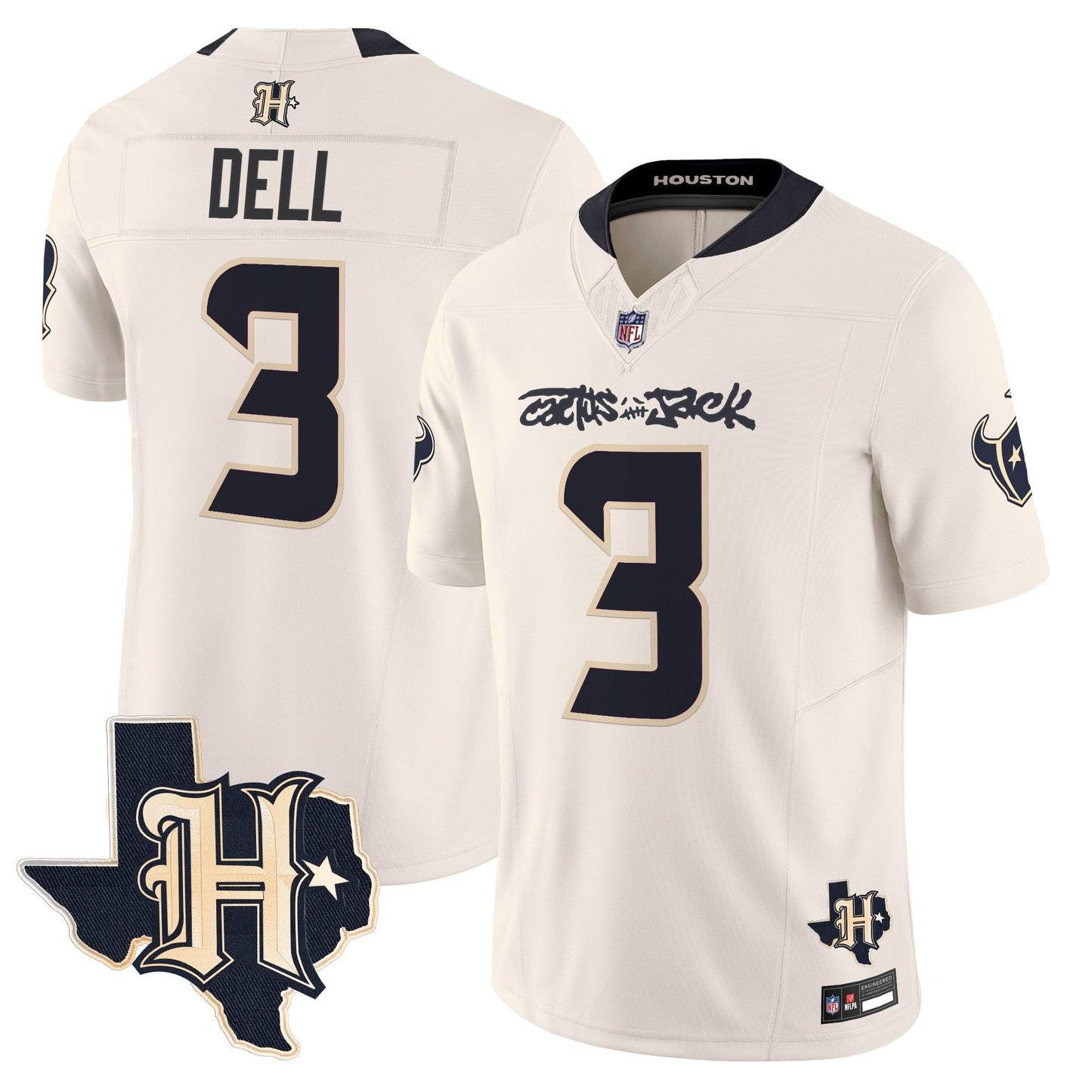 Men's Houston Texans x Cactus Jack Vapor Limited Jersey - All Stitched