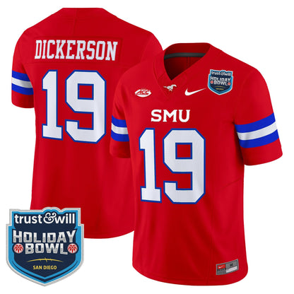 Men's SMU Mustangs 2026 Holiday Bowl Vapor Limited Jersey - All Stitched