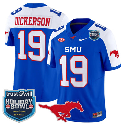 Men's SMU Mustangs 2026 Holiday Bowl Vapor Limited Jersey - All Stitched