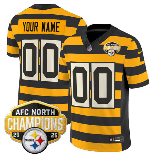 Custom PIT AFC North Division Champions Vapor Limited Gold Jersey N2 - Stitched