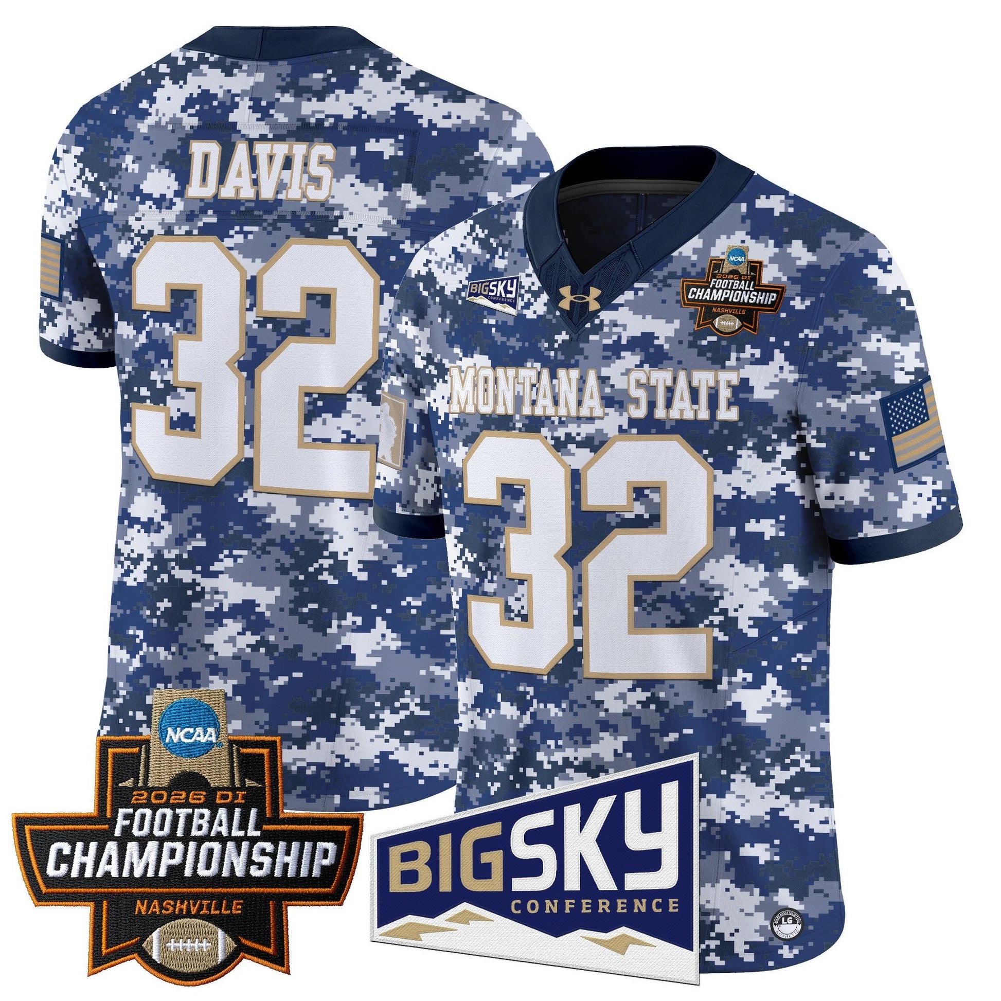 Men's Montana State Bobcats 2026 Football Championship Vapor Limited Jersey - All Stitched