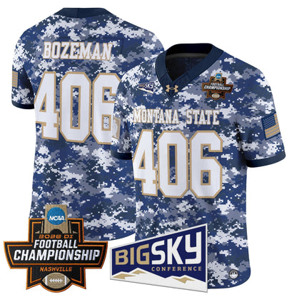 Men's Montana State Bobcats 2026 Football Championship Vapor Limited Jersey - All Stitched