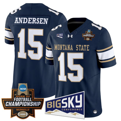 Men's Montana State Bobcats 2026 Football Championship Vapor Limited Jersey - All Stitched