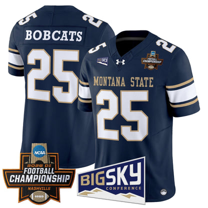 Men's Montana State Bobcats 2026 Football Championship Vapor Limited Jersey - All Stitched