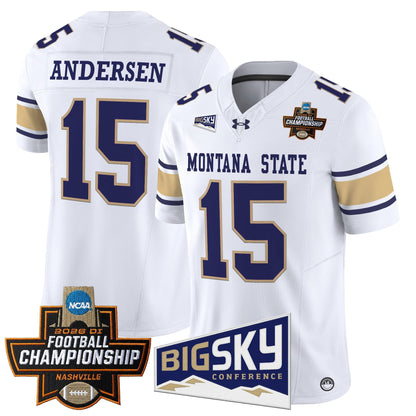 Men's Montana State Bobcats 2026 Football Championship Vapor Limited Jersey - All Stitched