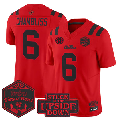 Men's Ole Miss Rebels 'Stranger Things Edition' Vapor Limited Jersey - 2026 The Fiesta Bowl - All Stitched