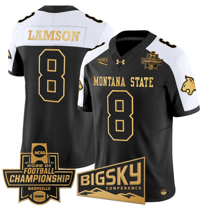 Men's Montana State Bobcats 2026 Football Championship Gold Vapor Limited Jersey - All Stitched