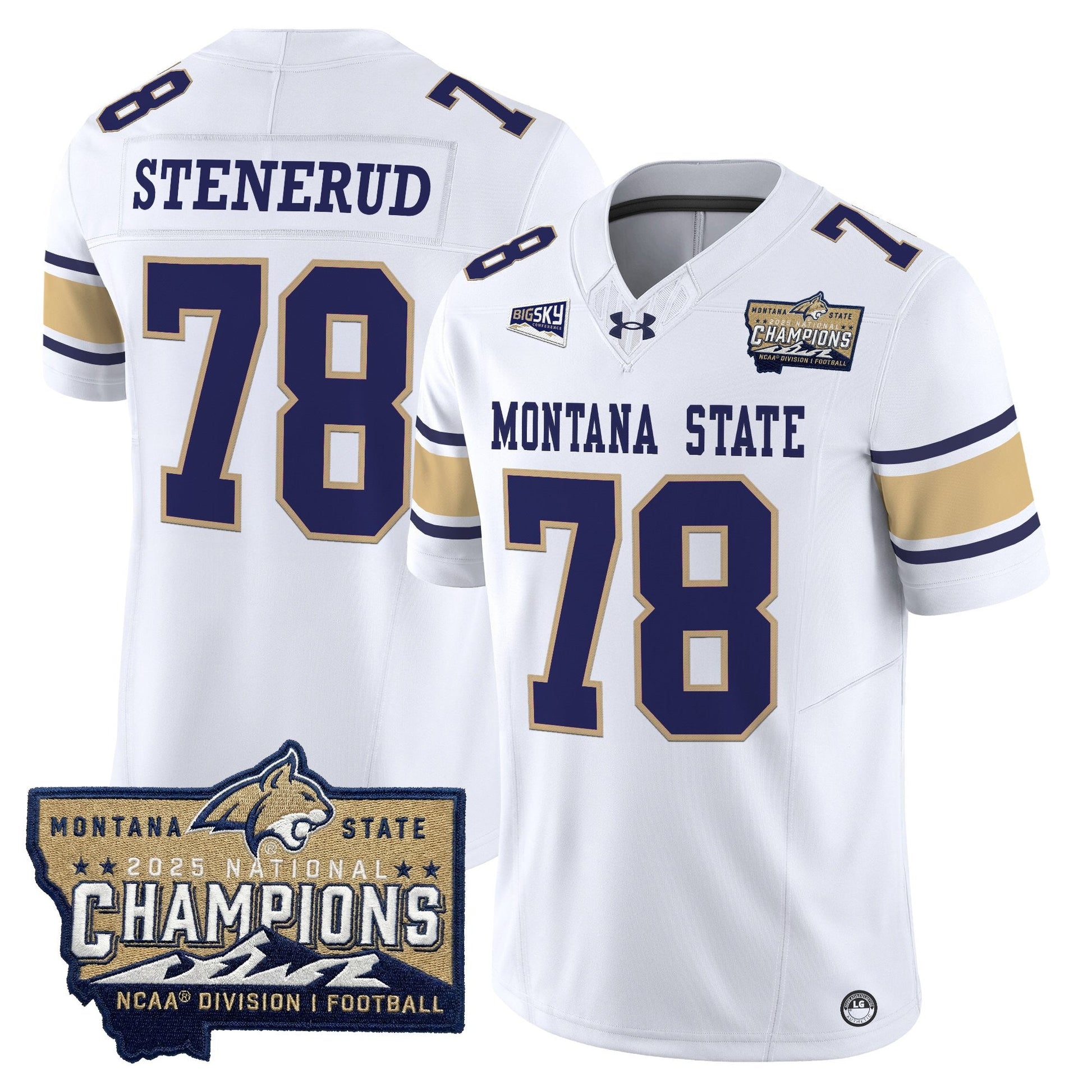 Men's Montana State Bobcats 2025 National Champions Vapor Limited Jersey - All Stitched