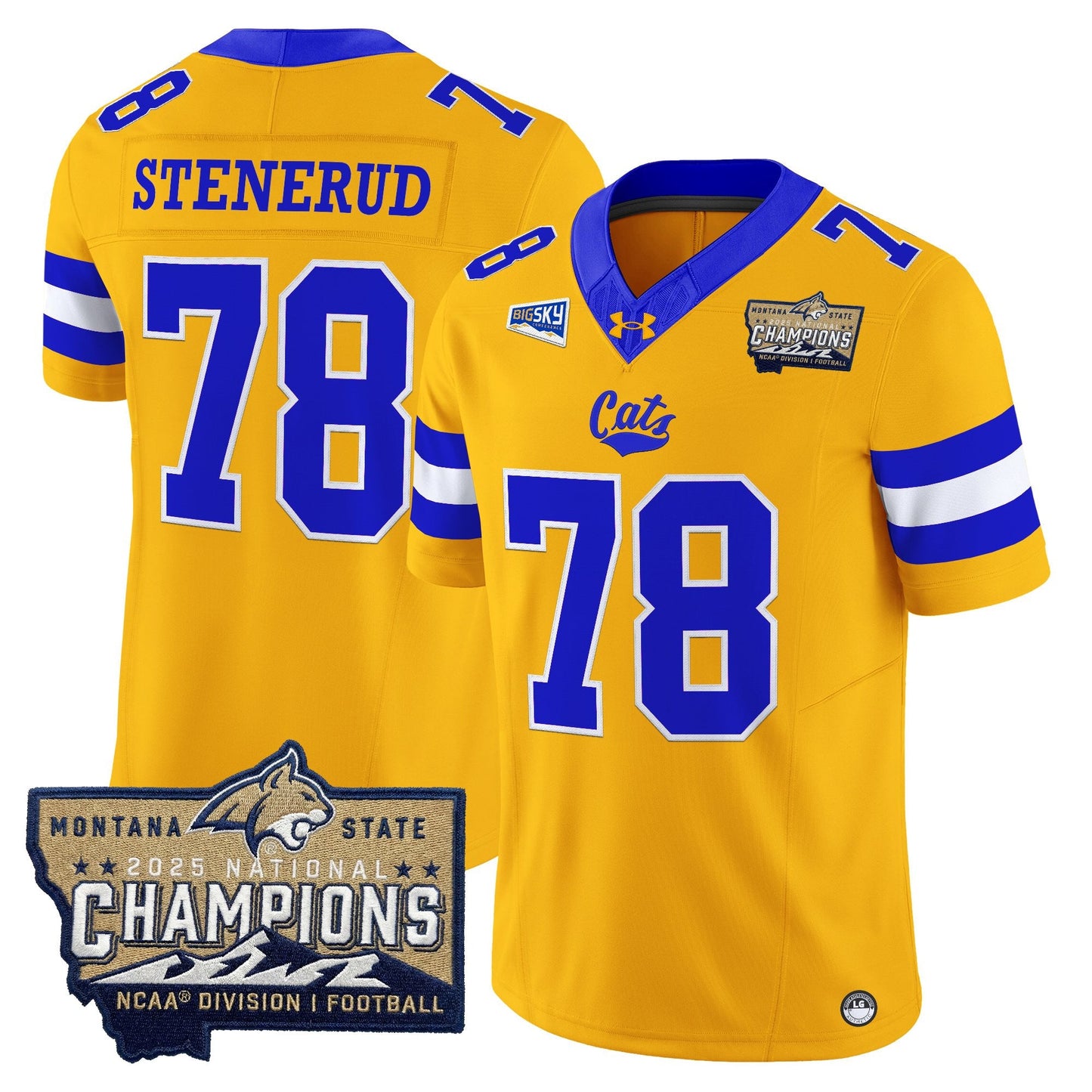 Men's Montana State Bobcats 2025 National Champions Vapor Limited Jersey - All Stitched