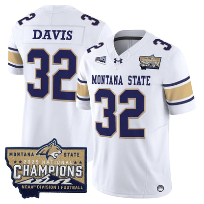 Men's Montana State Bobcats 2025 National Champions Vapor Limited Jersey - All Stitched