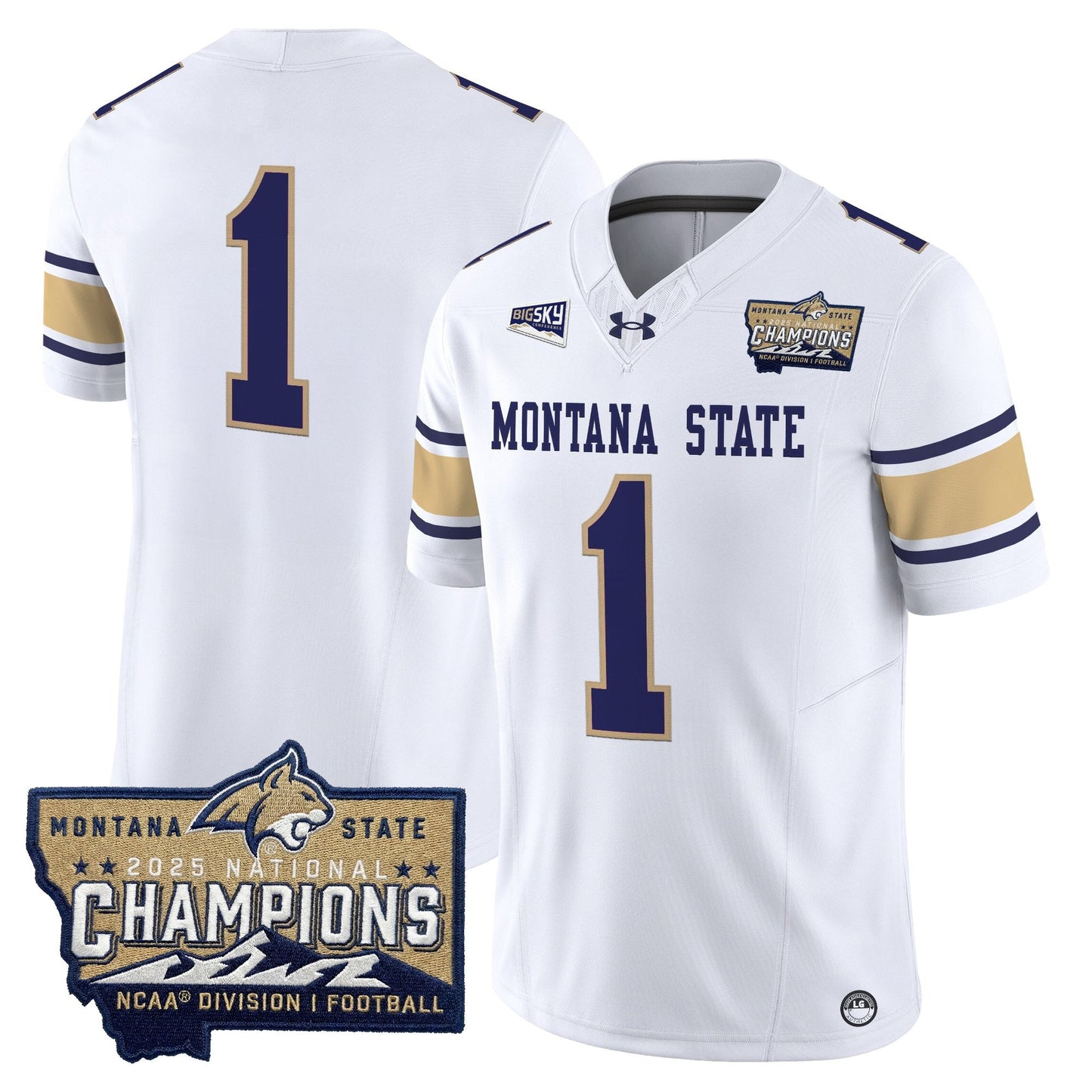 Men's Montana State Bobcats 2025 National Champions Vapor Limited Jersey - All Stitched