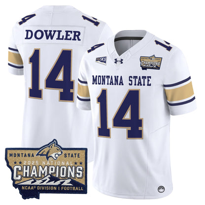 Men's Montana State Bobcats 2025 National Champions Vapor Limited Jersey - All Stitched