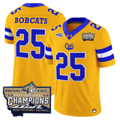 Men's Montana State Bobcats 2025 National Champions Vapor Limited Jersey - All Stitched
