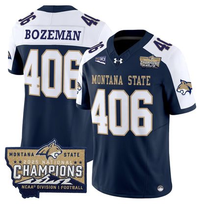 Men's Montana State Bobcats 2025 National Champions Vapor Limited Jersey - All Stitched