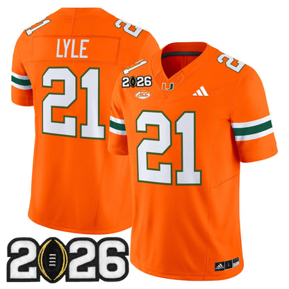 Men's Miami Hurricanes 2026 CFP Final Patch Vapor Limited Jersey - All Stitched