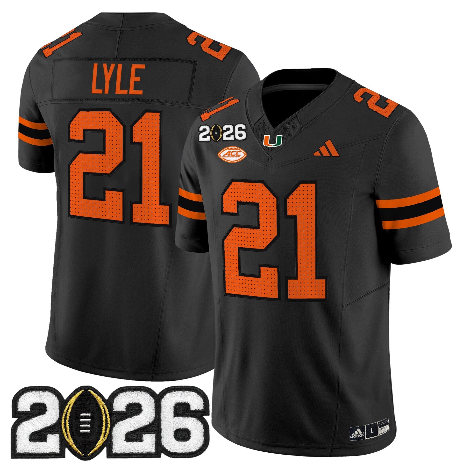 Men's Miami Hurricanes 2026 CFP Final Patch Vapor Limited Jersey - All Stitched