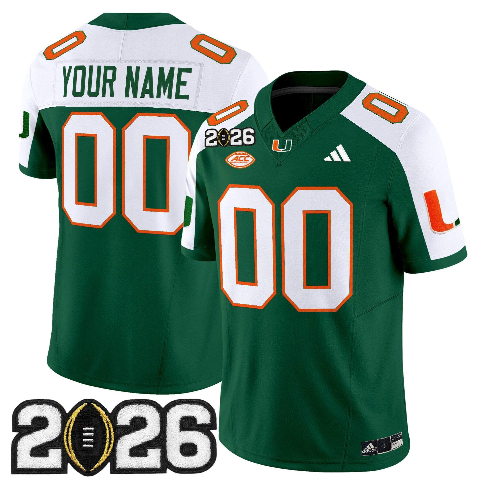 Miami Hurricanes 2026 CFP Final Patch Vapor Limited Custom Jersey - All Stitched